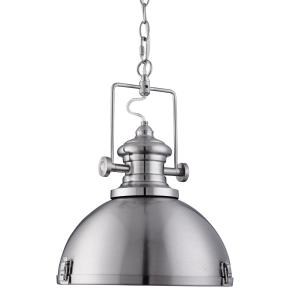 Louisiana Ceiling Pendant - Satin Silver & Clear Lens