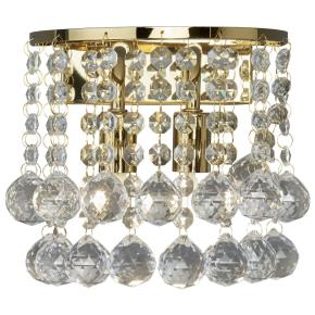 Hanna 2 Light Wall Light - Gold & Clear Crystal