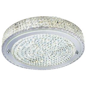 Florida LED Flush - 40cm -Chrome with Clear Crystal Deco