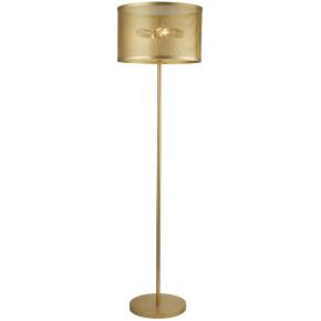 Fishnet 2 Light Floor Lamp - Matt Gold Metal