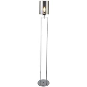 Catalina Floor Lamp - Chrome & Smoked Glass Shades