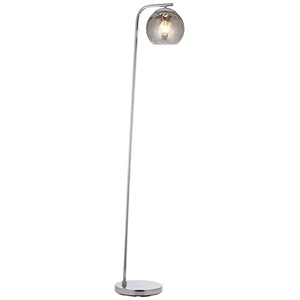 Endon 97978 Dimple Floor Light Chrome With Smoked Glass