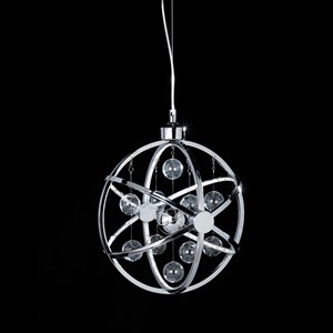 Muni 390mm Chrome Plate & Glass LED Pendant