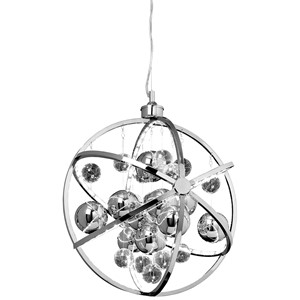 Muni 480mm Chrome Plate & Glass LED Pendant
